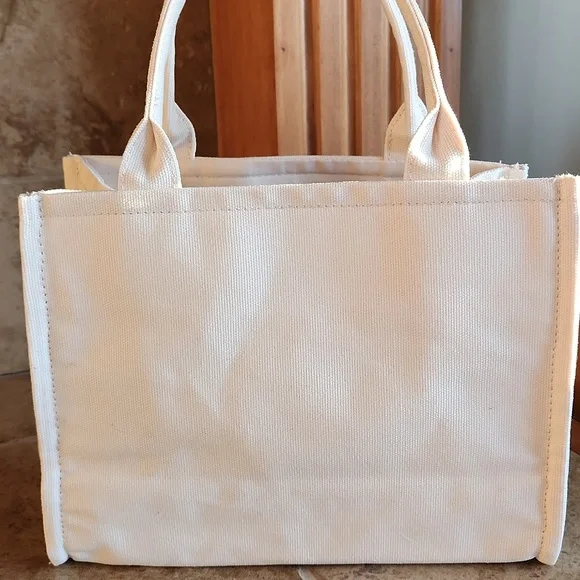 Laura Mercier Small White Tote Bag - Picture 2 of 7